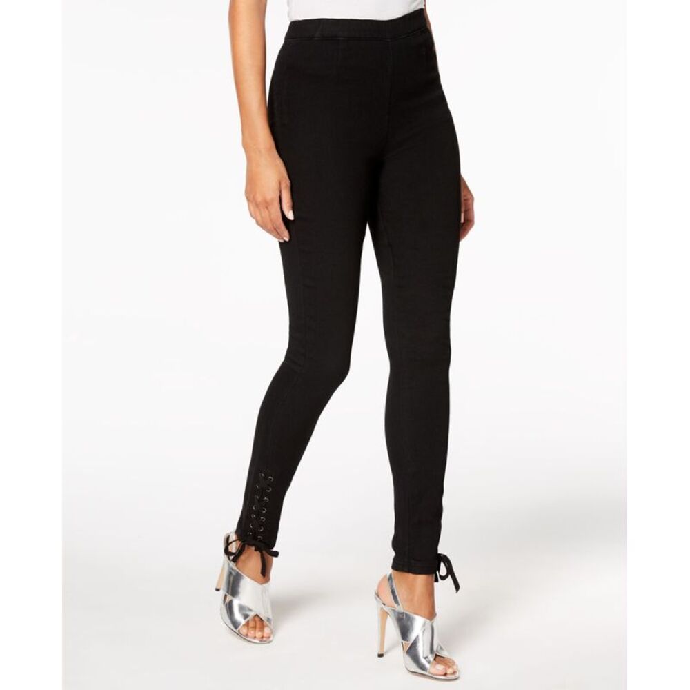 The Edit By Seventeen Juniors Cotton Lace Up Skinny Pants